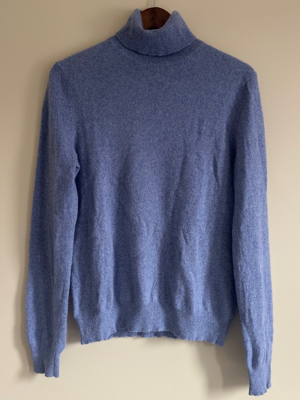 100% Cashmere Turtleneck Sweater by Lord & Taylor in Sky Blue